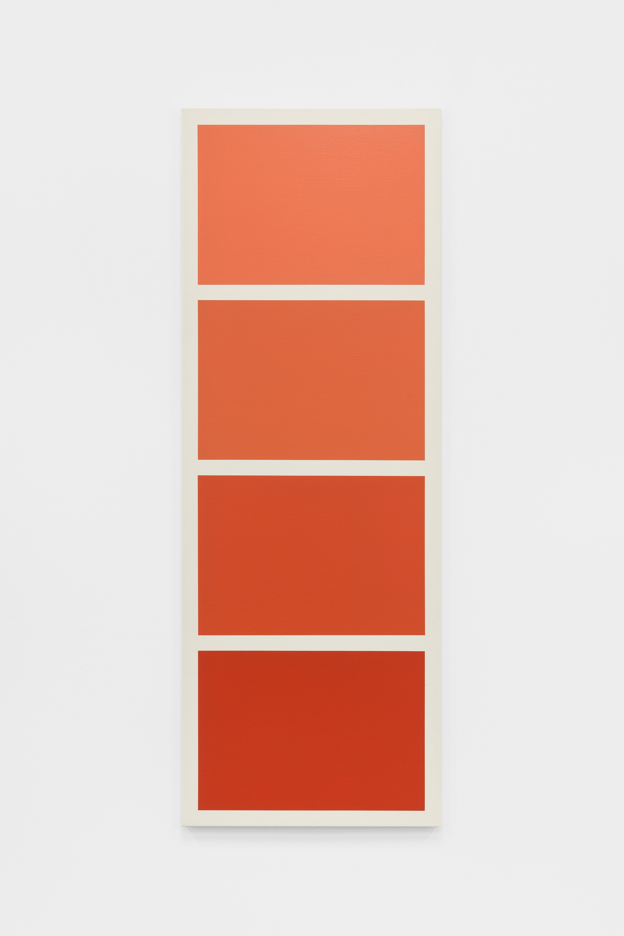 Rouge vermillon, 2020, olja på duk, 54 x 150 cm