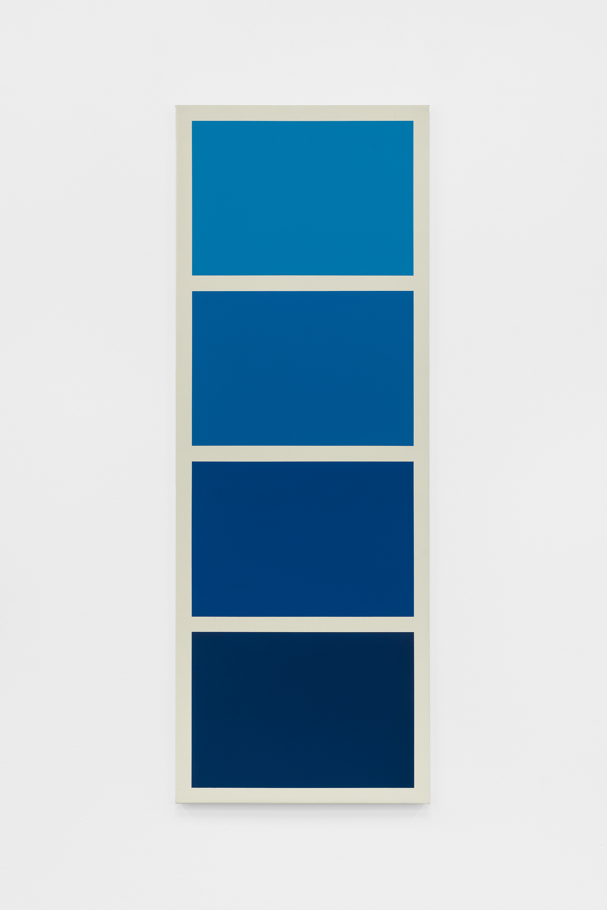 Bleu minéral, 2022, olja på duk, 54 x 150 cm